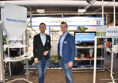 Nivola with Matthijs Caspers and Merijn Hesmerg, they make fans for air circulation and dehumidification. The newest version on the left grabs the air from above the screen cloths and can reach 450m2 with it.
